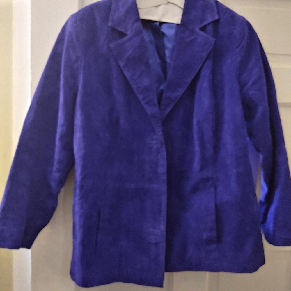 COPY - Jessica London electric blue suede jacket